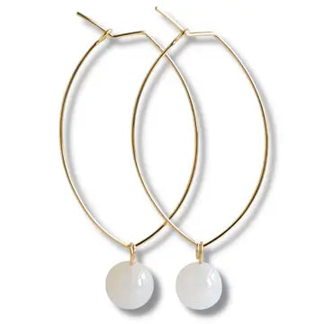 Lenny Gemstone Earrings, Multiple Colors