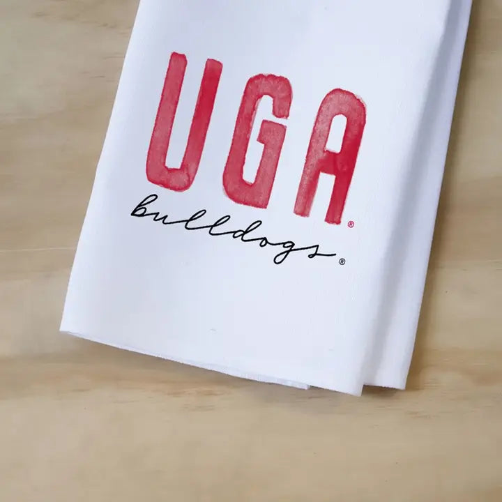 Uga Bulldogs Collegiate Poster Tea Towel