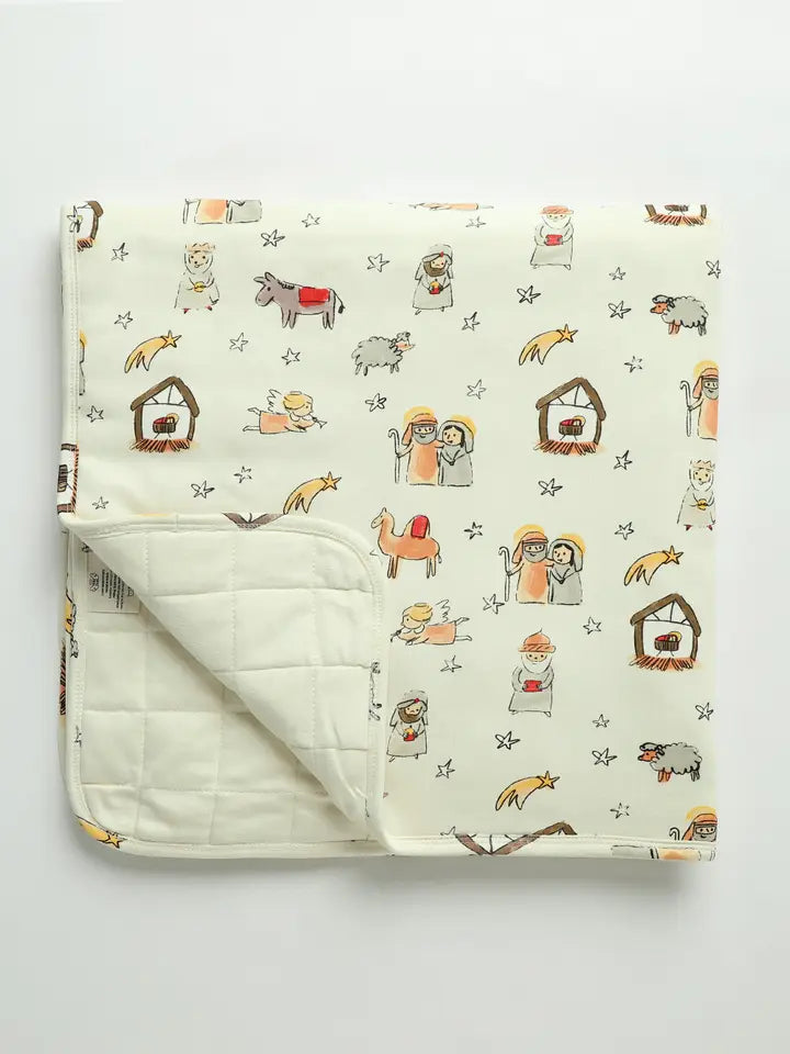 Away in A Manger Blanket Cotton