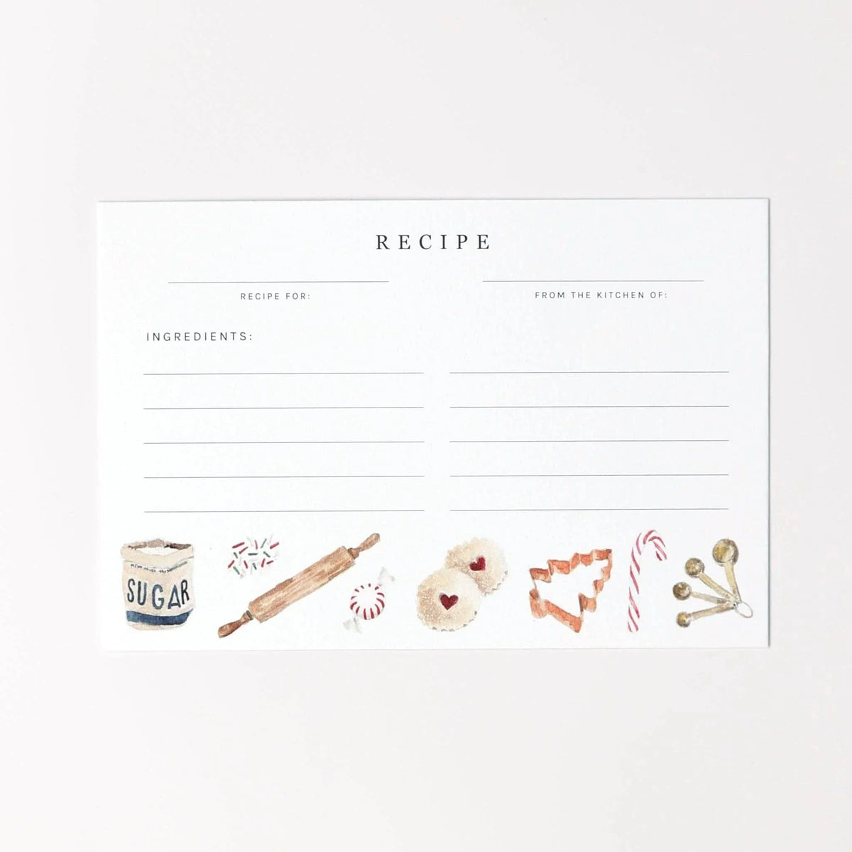 Christmas baking recipe cards