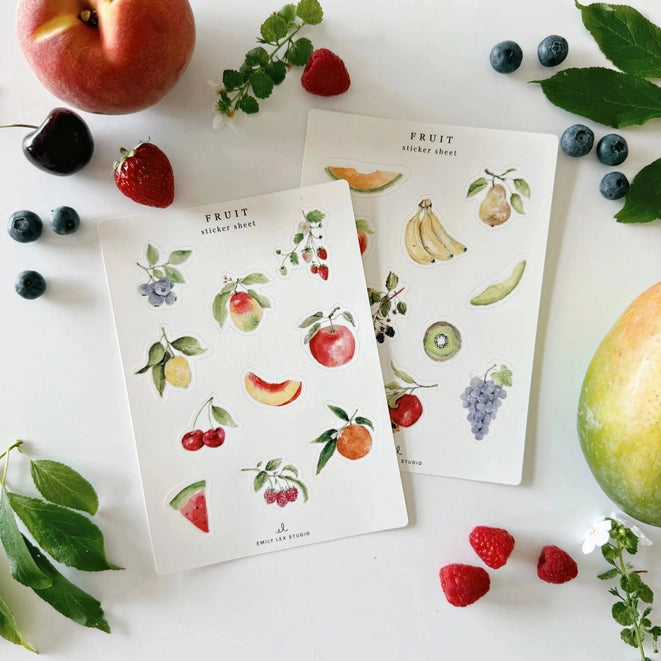 Fruit Sticker Sheets by Emily Lex