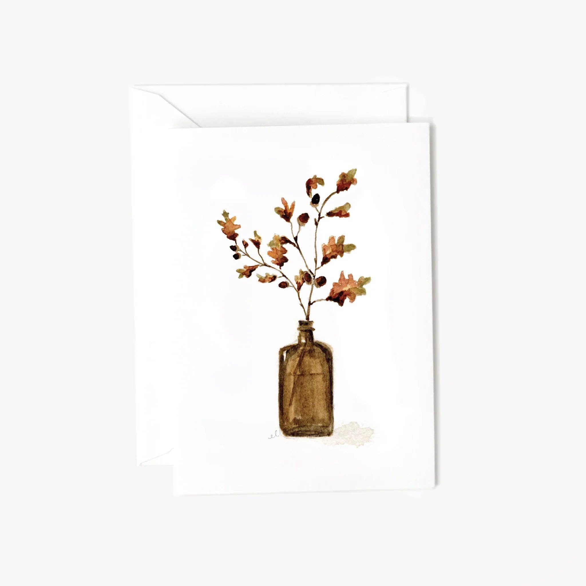 Acorn branch mini enclosure notecard