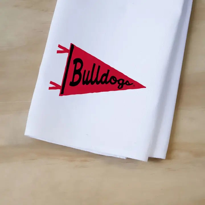Georgia Bulldogs Pennant Tea Towel