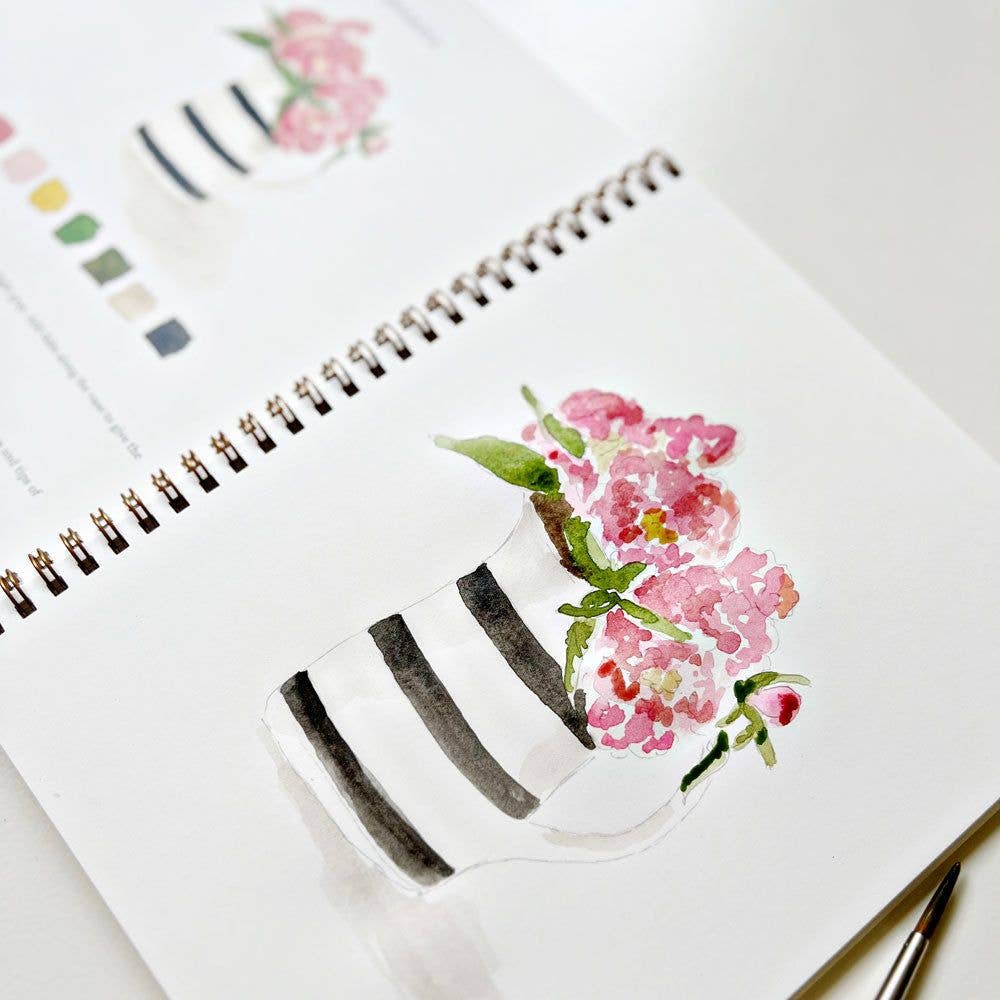 Bouquets Watercolor Workbook by emily lex