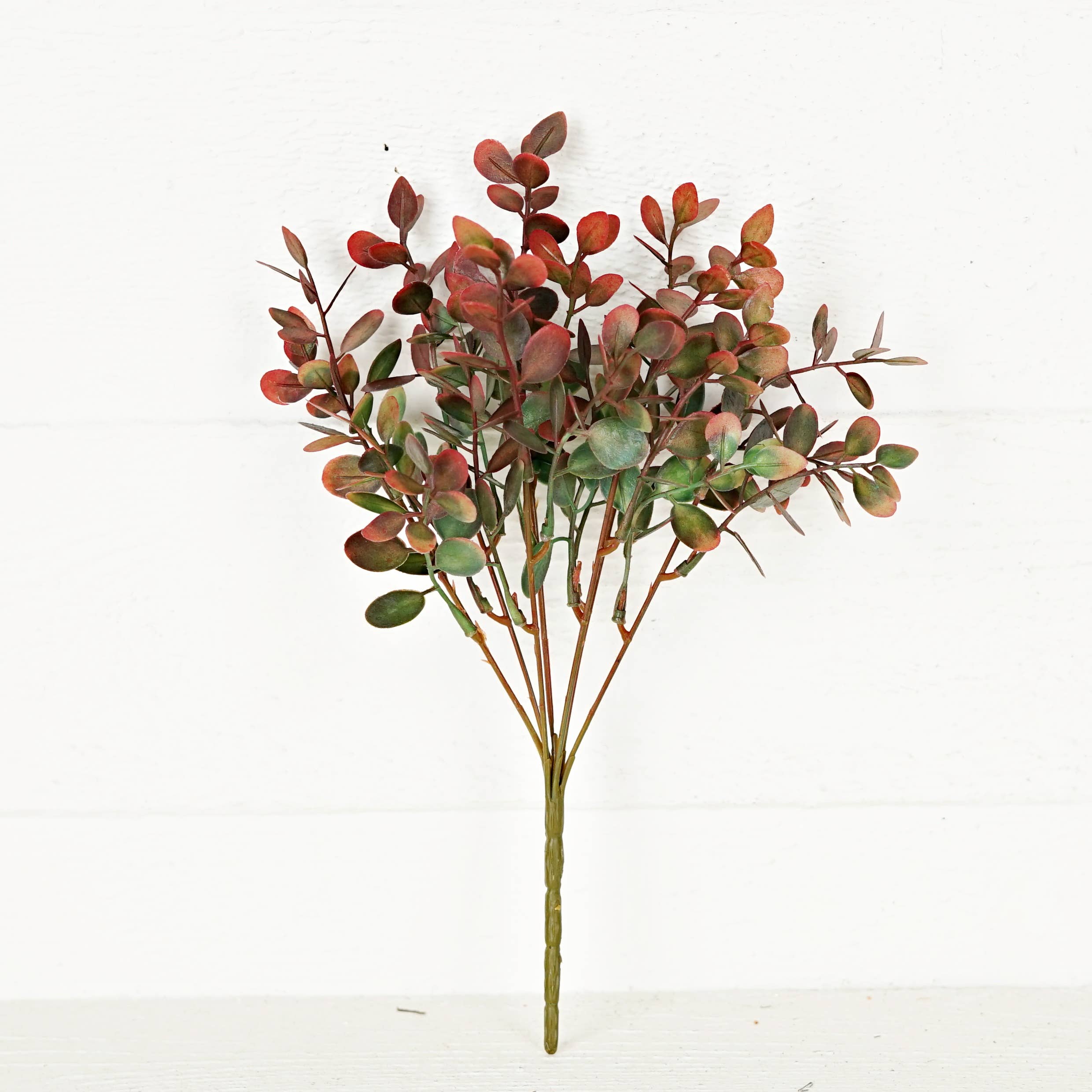 12in Bush-Mini Silver Dollar Eucalyptus-Burgundy/Gre