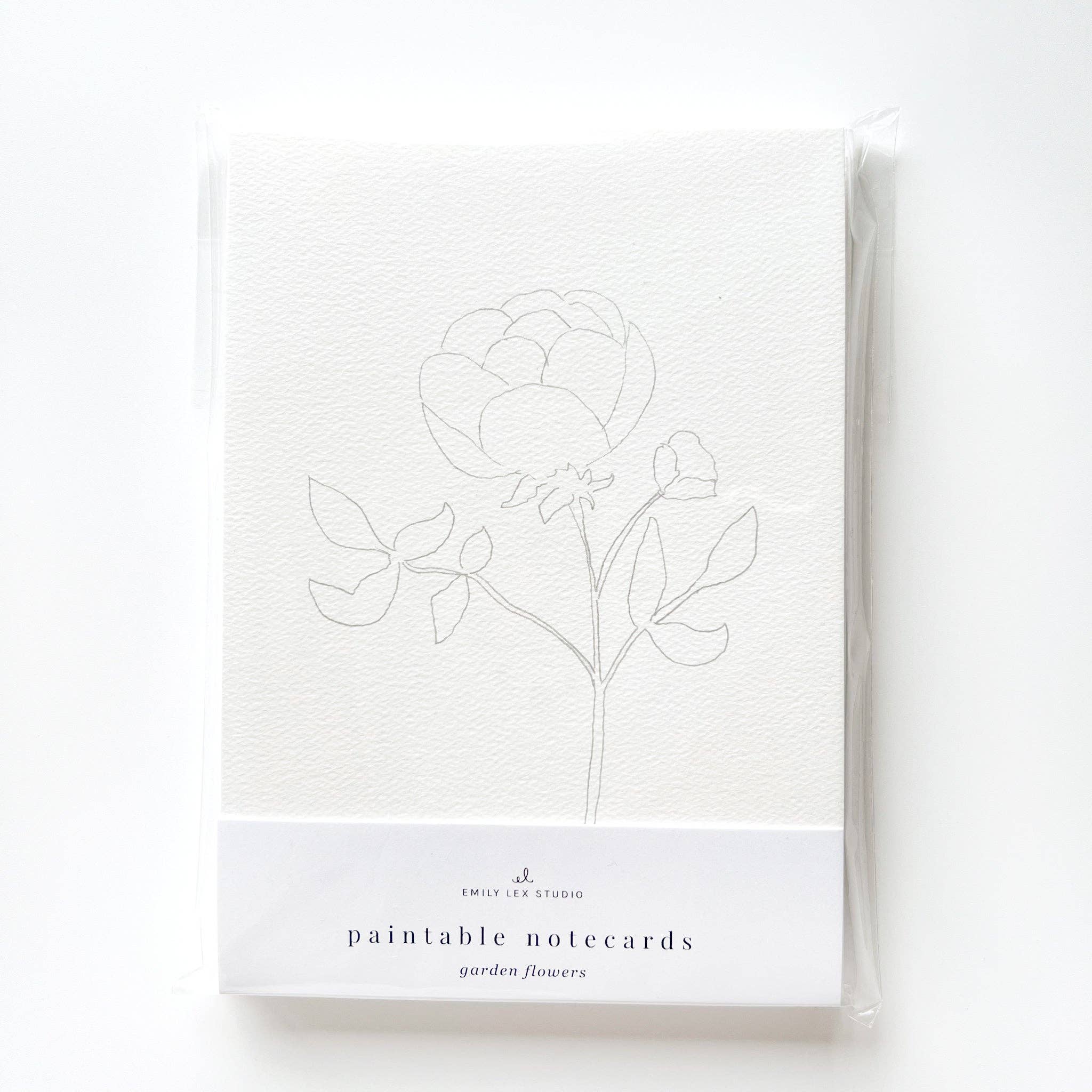 Garden Flowers Paintable Notecards by Emily Lex