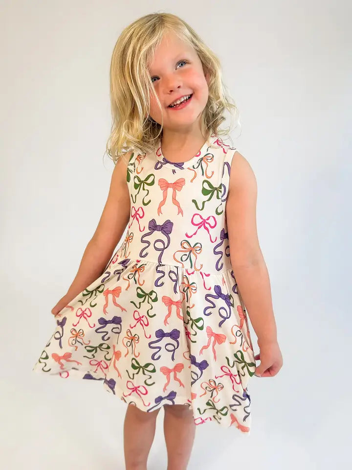 Bows - Sleeveless Pocket Dress