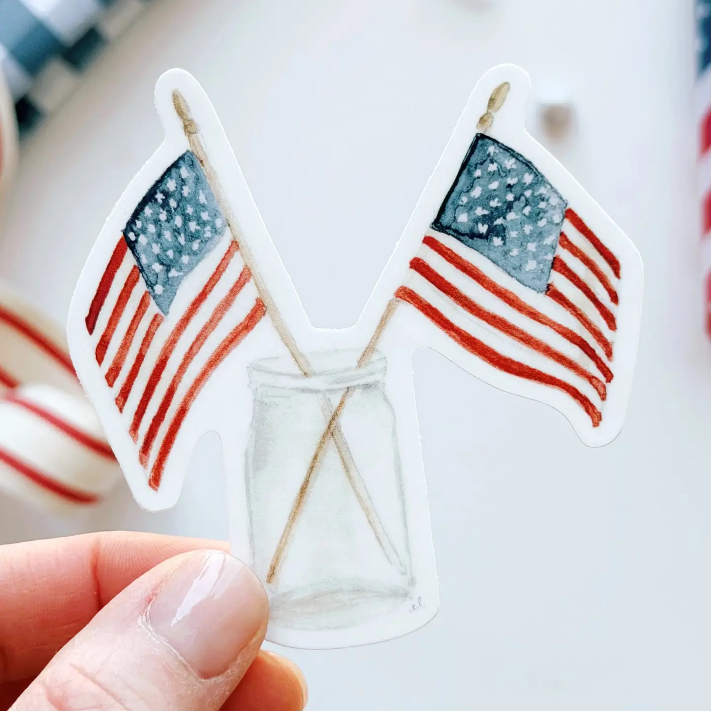 Two Flags Sticker