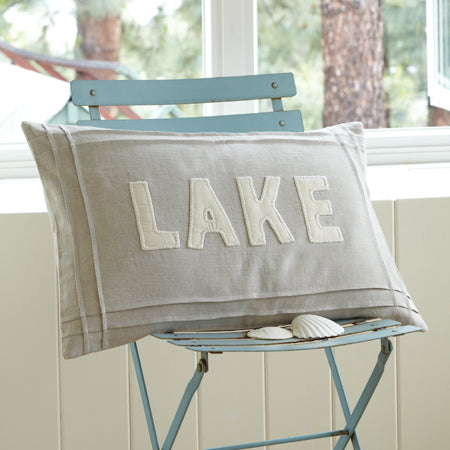 Lake Pillow, Linen in Assorted Colors