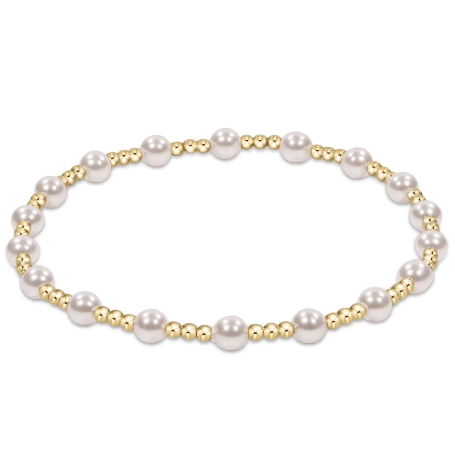 Enewton Extends Classic Sincerity Pattern 4mm Bead Bracelet - Pearl