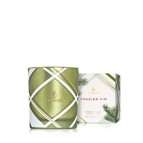Frasier Fir Frosted Plaid Poured Candle