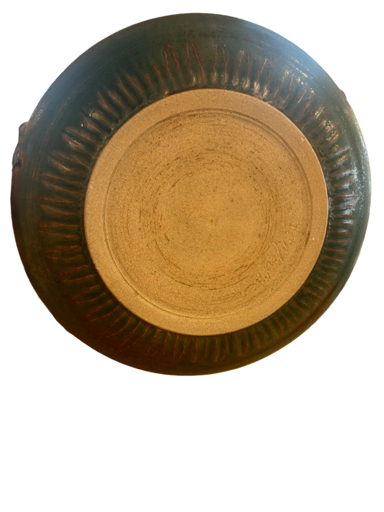 Fern Motif Bowl With Twisted Handles by Lauren Martin