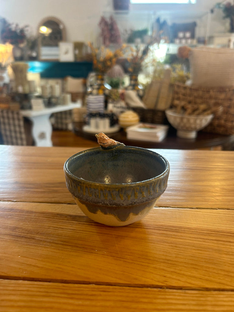 Tiny Bird Blue Bowl by Lauren Martin