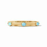 Nassau Stone Hinge Bangle × 1 Iridescent Capri Blue from Julie Vos