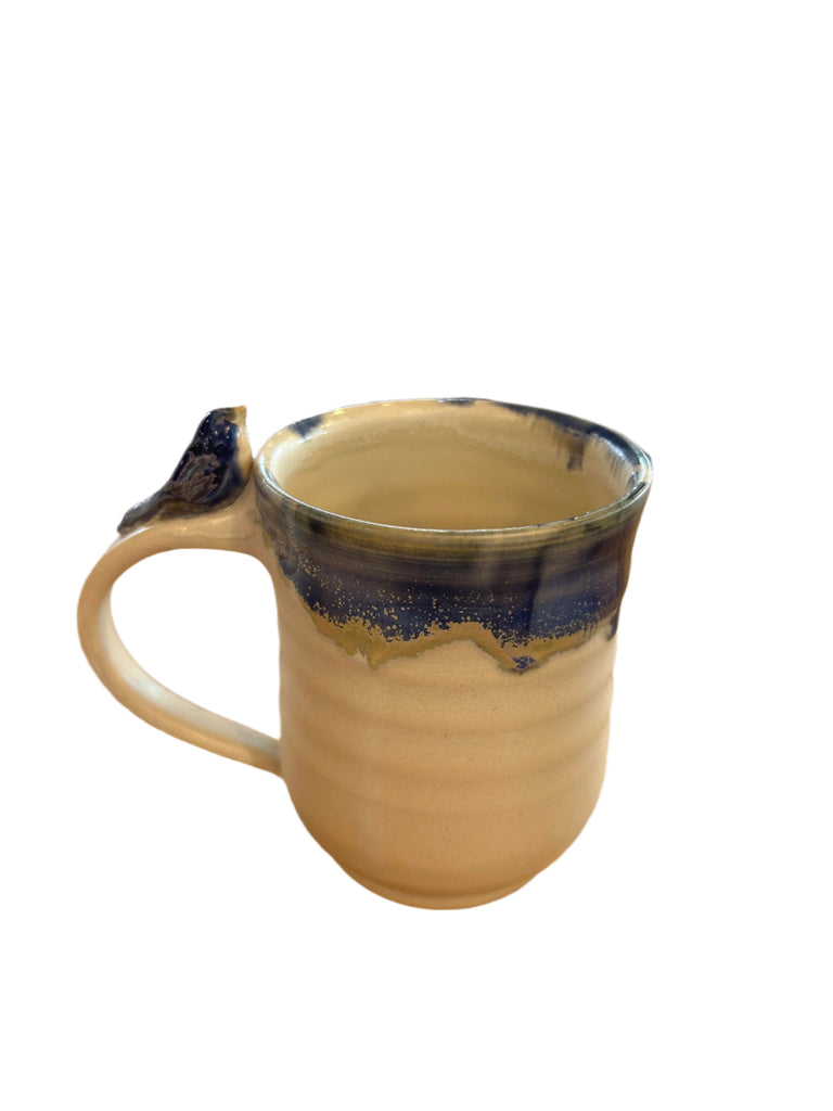 Assorted Alabaster and Blue Carved Mugs by Lauren Martin