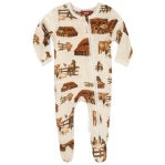 Homestead Organic Cotton Zipper Footed Romper 3-6 months