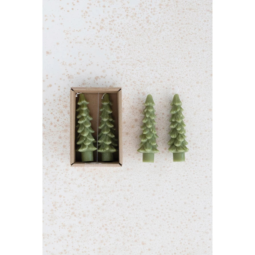 Unscented Small Tree Shaped Taper Candles