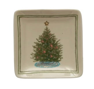 Stoneware Christmas Plates