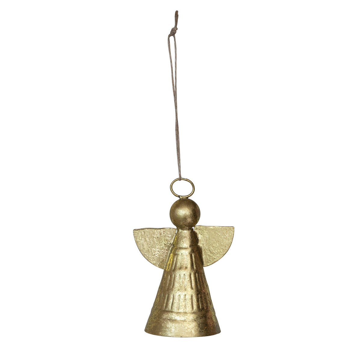Metal Angel Ornament, Gold Finish