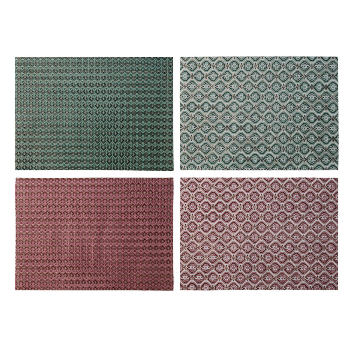 Handmade Recycled Block Printed Gift Wrapping Paper, 4 Styles (3 Sheets Per Roll) ©