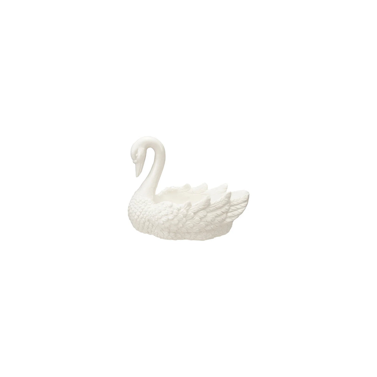 Stoneware Swan Shaped Dish, White