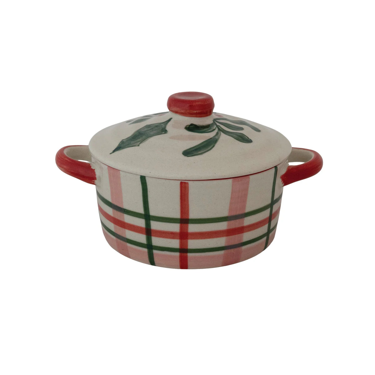2-1/2 Cup Hand-Painted Stoneware Baker with Lid