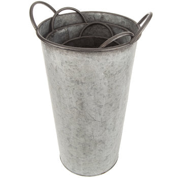 Silver Metal Galvanized Bucket