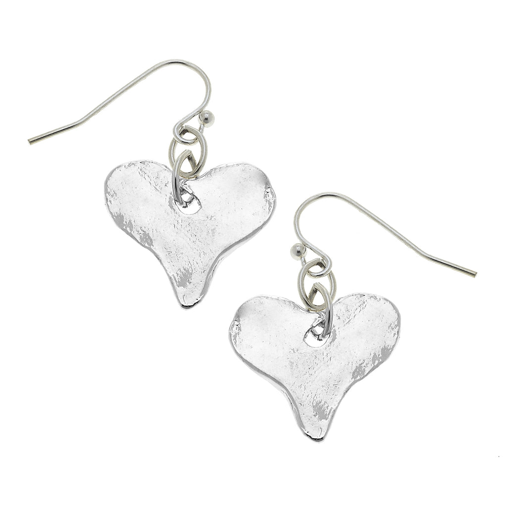 Heart Earrings from Susan Shaw, Silver