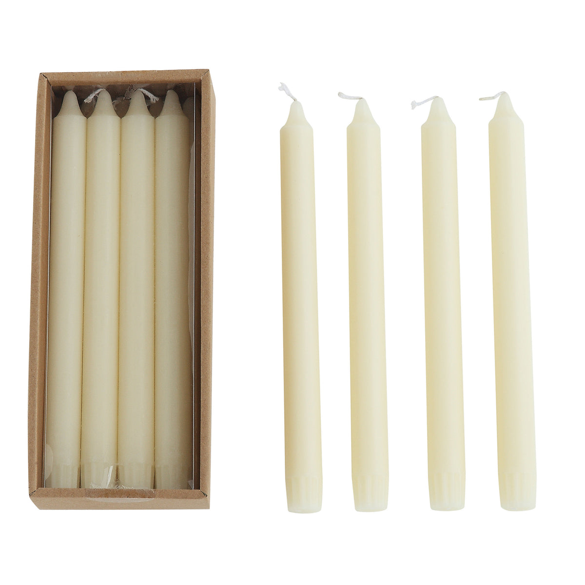 Ivory Unscented Taper Candles