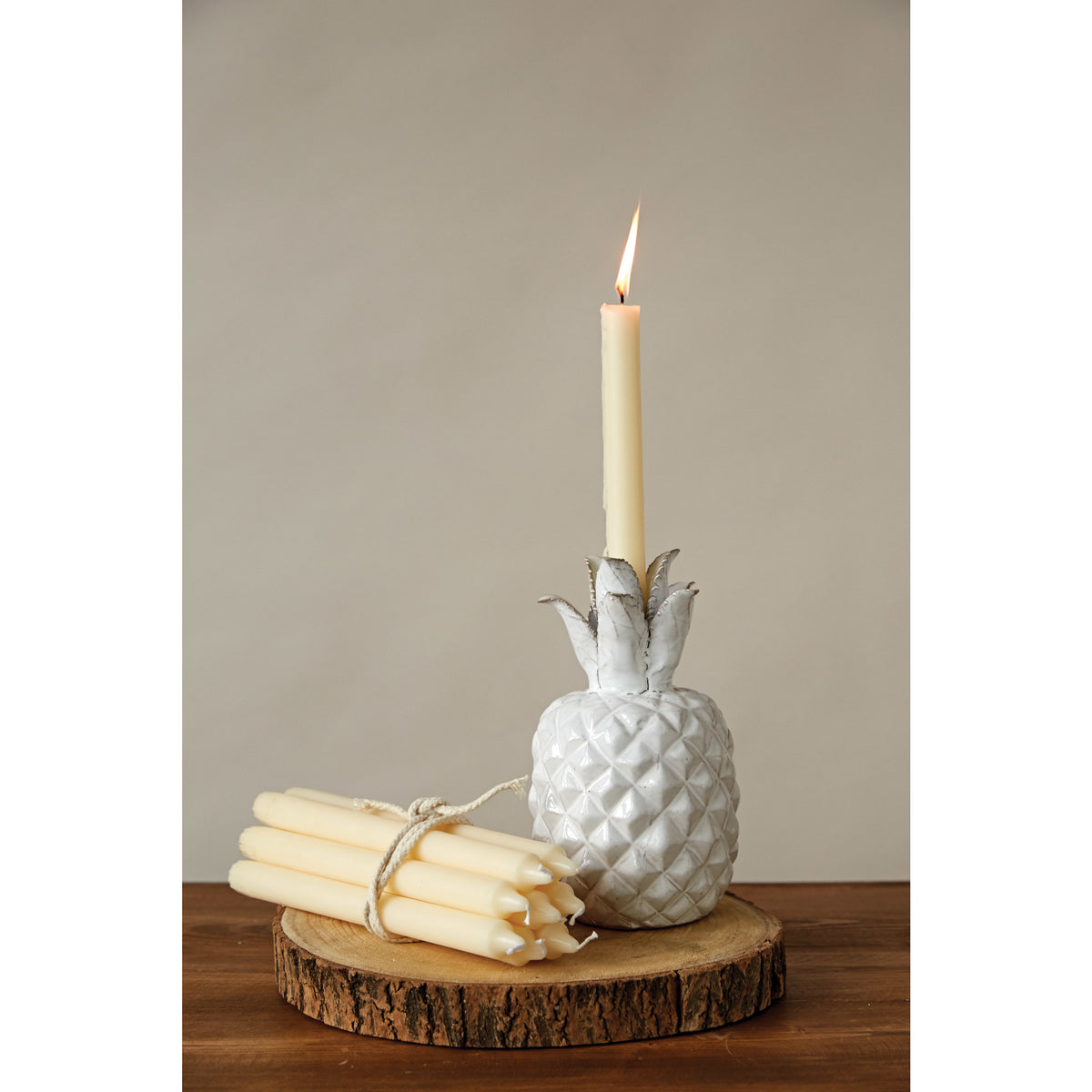 Ivory Unscented Taper Candles
