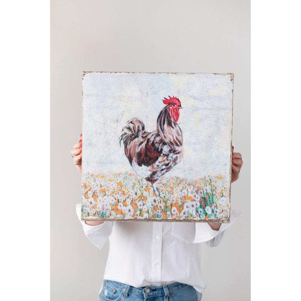 Canvas Wall Decor with Rooster