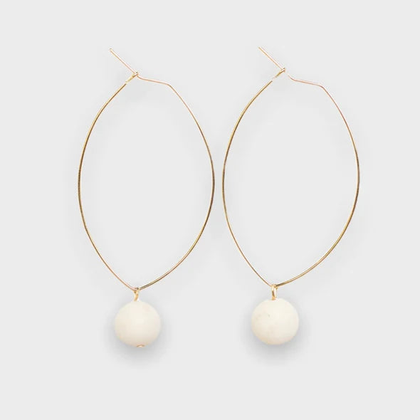 Lenny Gemstone Earrings, Multiple Colors