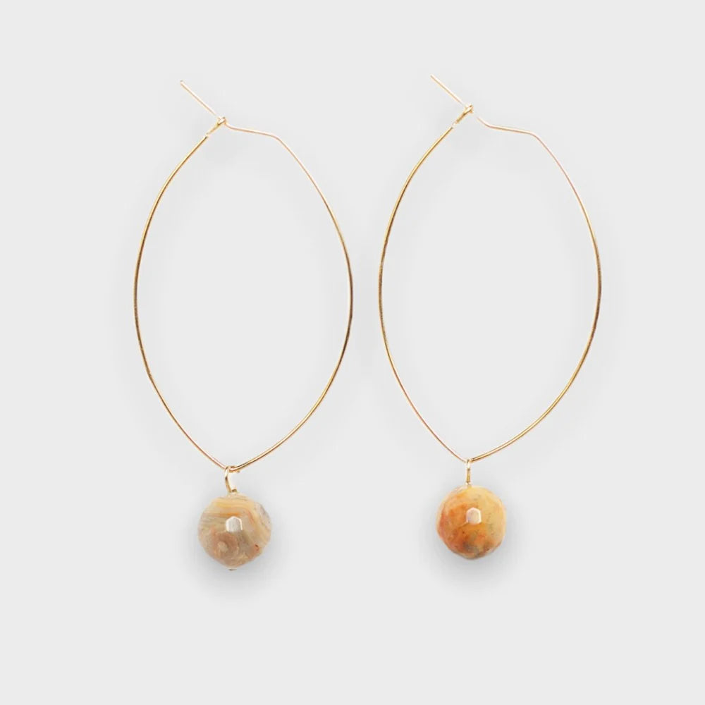 Lenny Gemstone Earrings, Multiple Colors