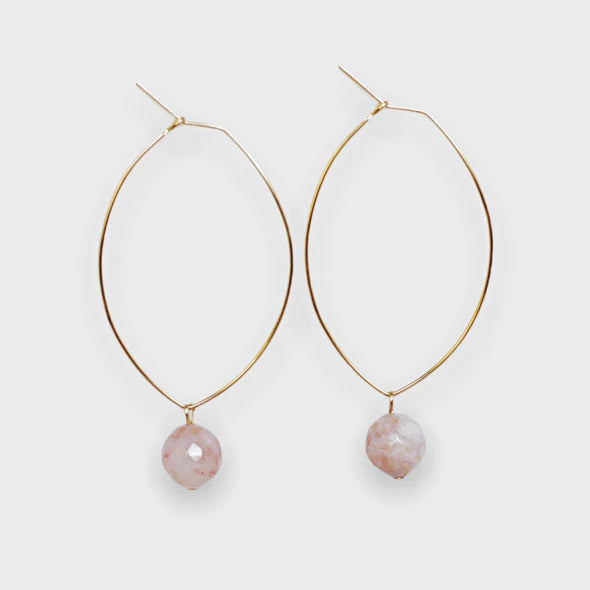 Lenny Gemstone Earrings, Multiple Colors