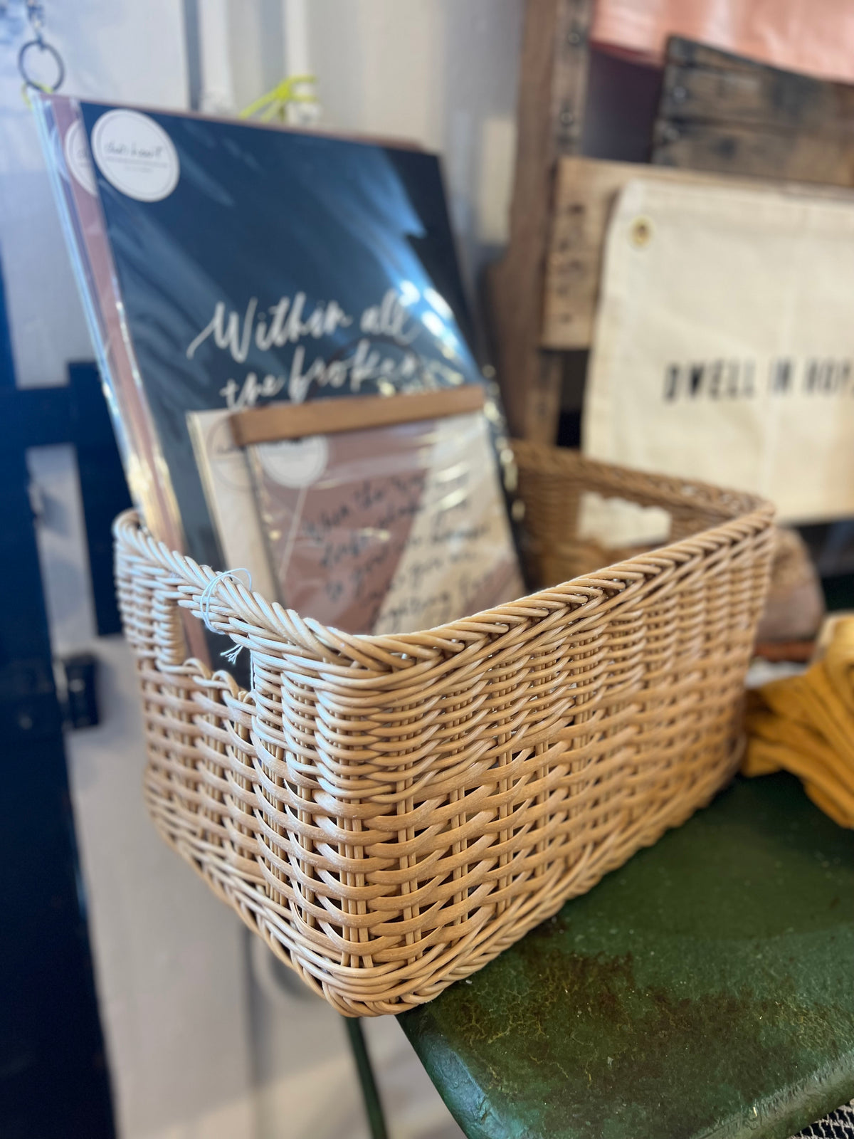 Plastic Wicker Basket
