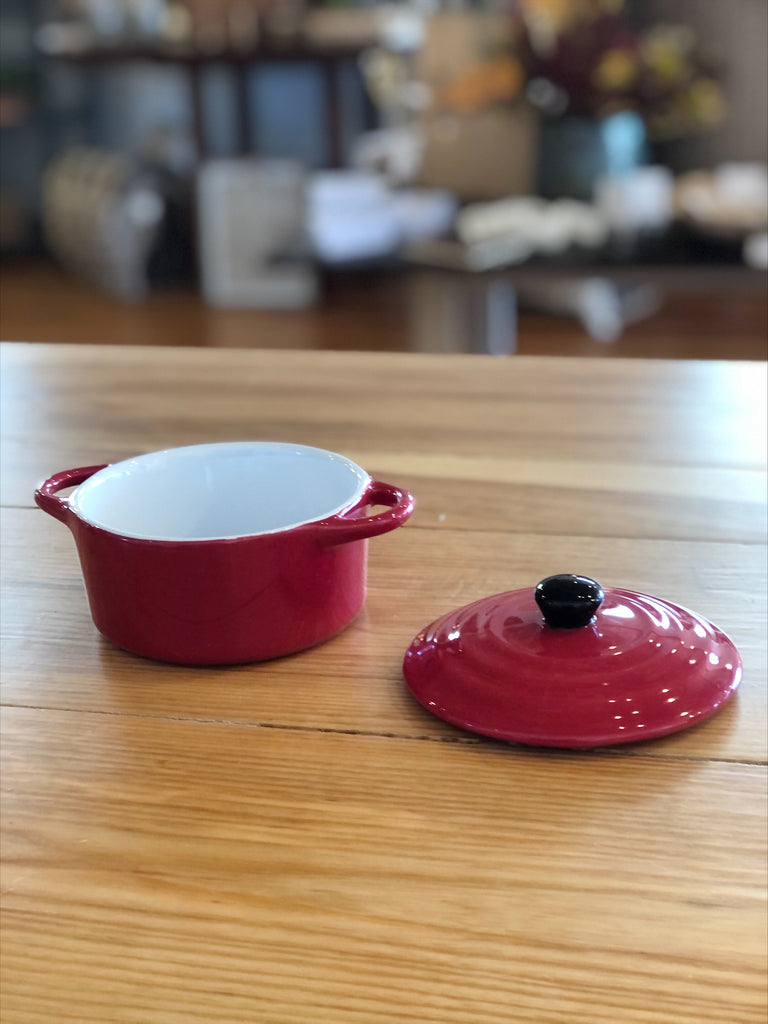 Stoneware Mini Baker with Lid, Vibrant