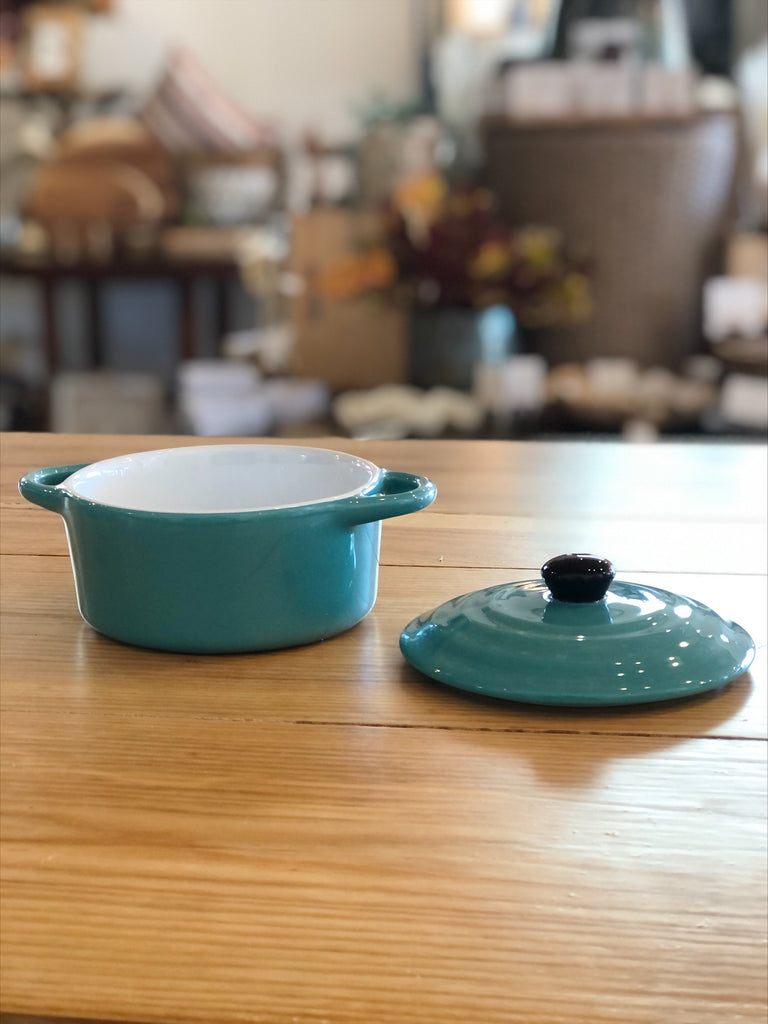 Stoneware Mini Baker with Lid, Vibrant