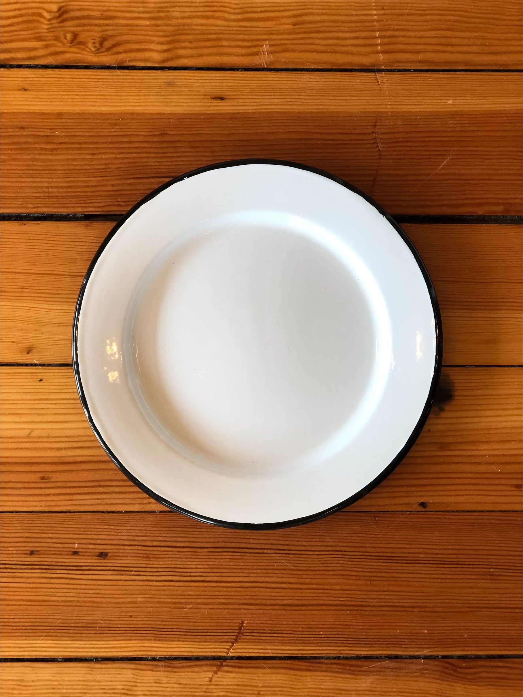 Farmhouse White, Enamelware Dinner Plate