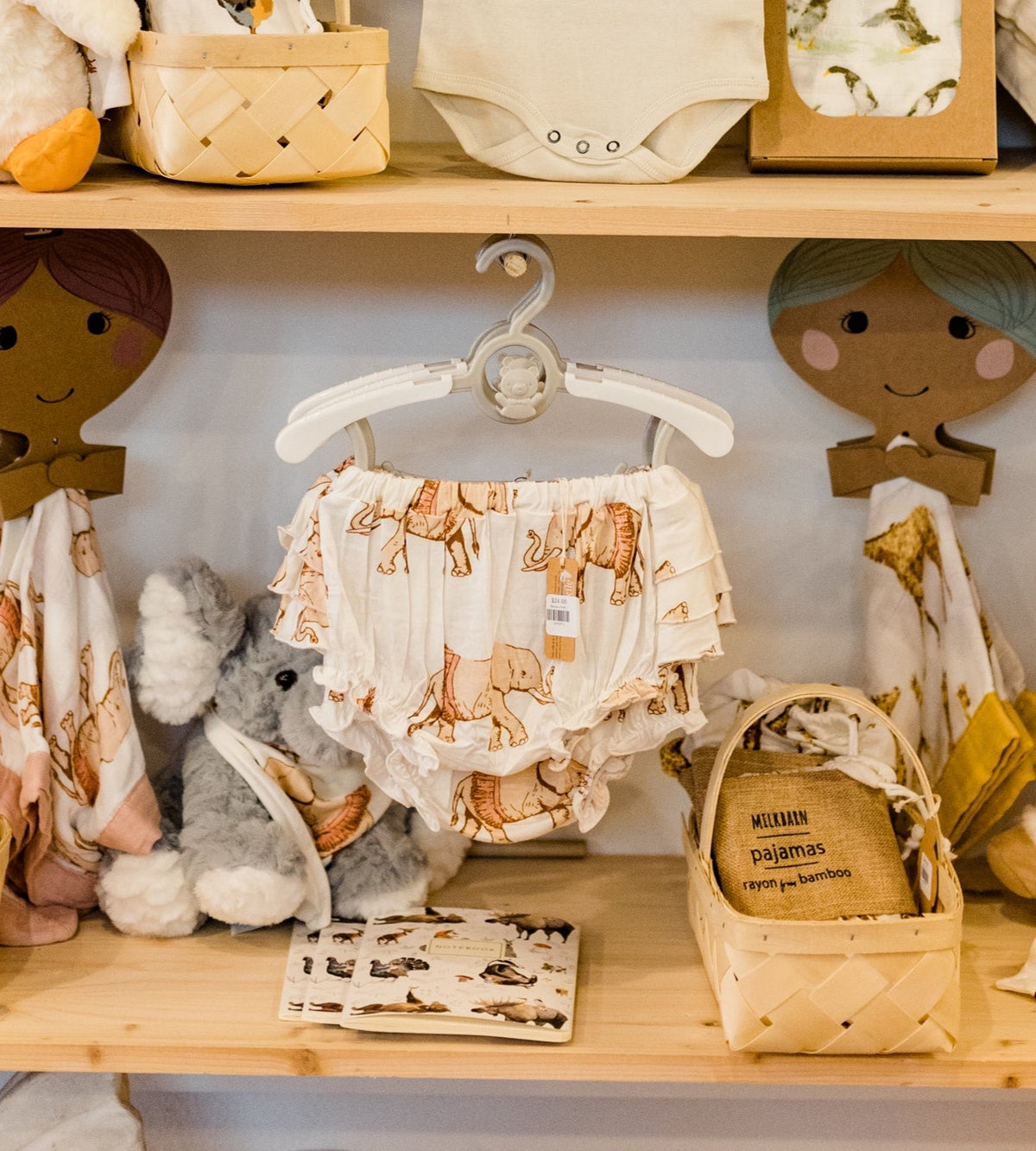 Tutu Elephant Bamboo Ruffle Bloomer - Milkbarn