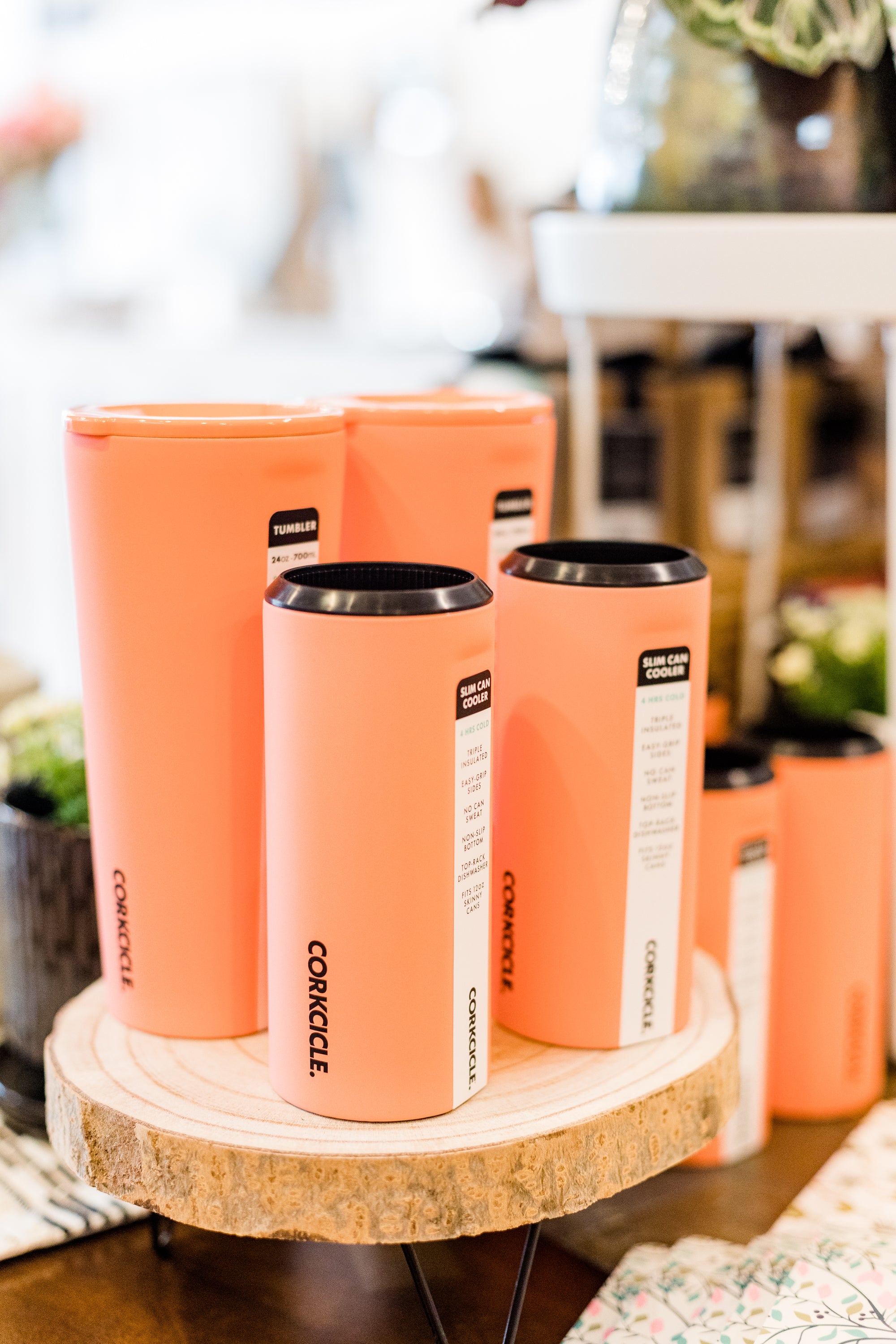 Neon Lights Coral Tumbler Corkcicle