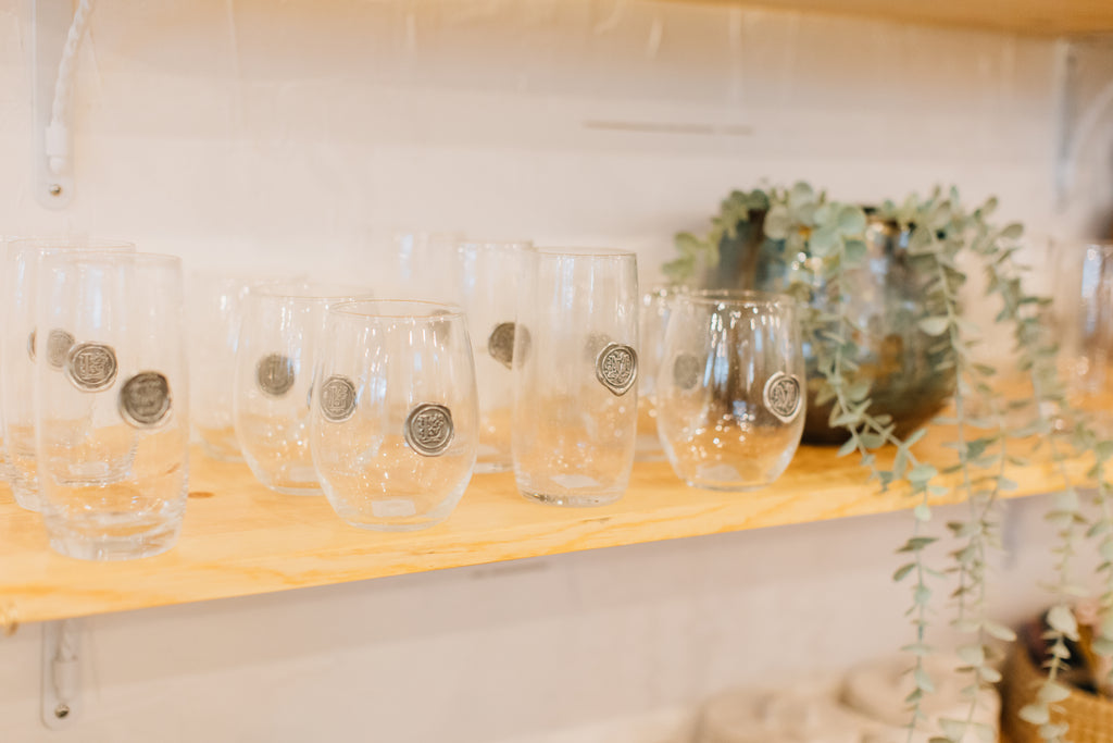 Iced Tea Glasses with Emblem by Southern Jubilee
