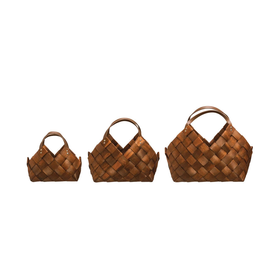 Woven Baskets with Handles