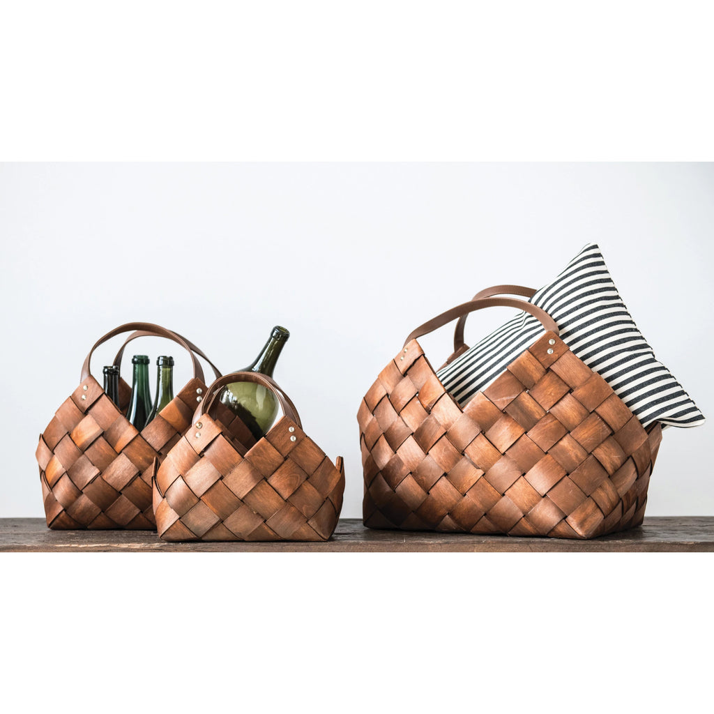 Woven Baskets with Handles