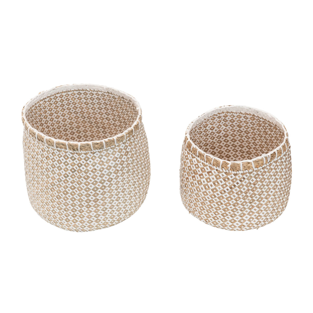 Hand-Woven Baskets with Pattern