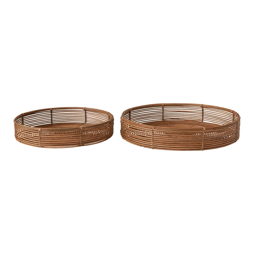 Woven Rattan Trays