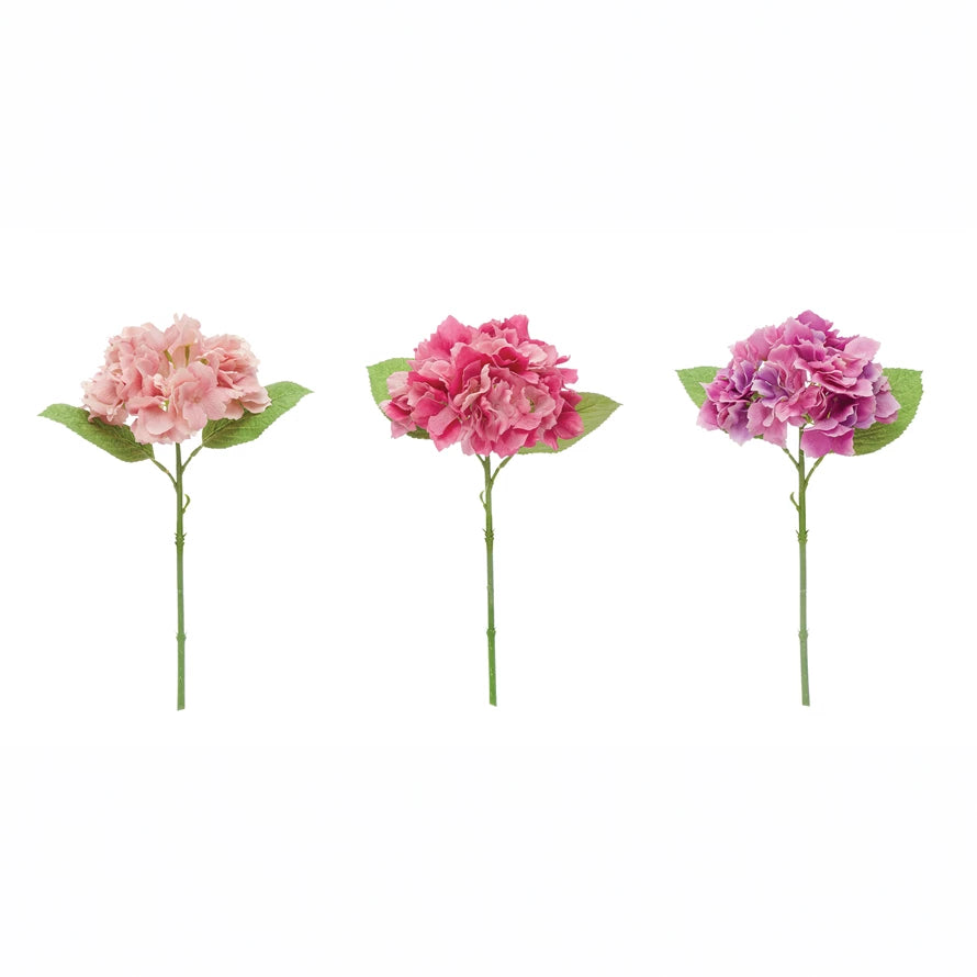 Faux Hydrangea Stem, 3 Colors