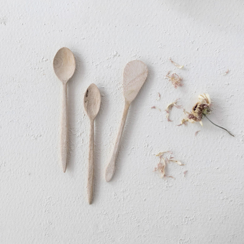 Hand-Carved Mango Wood Spoon, 9 1/2"