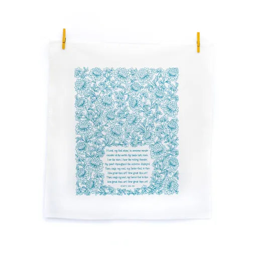 How Great Thou Art Hymn Tea Towel